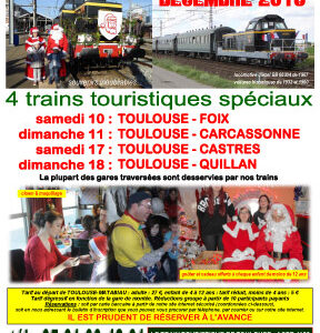 Affiche Train Historique Toulouse : trains touristiques spéciaux Père Noël