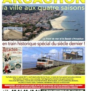 Affiche Arcachon 19 septembre 2020 en Train Historique Toulouse