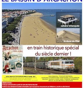 Affiche Train Historique Toulouse vers bassin d’Arcachon en août 2022