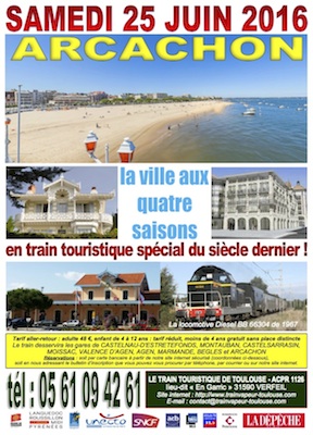 Affiche Train Historique Toulouse : train touristique spécial du siècle dernier