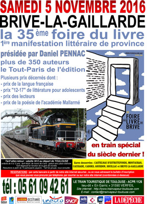 Affiche foire du livre Brive-la-Gaillarde samedi 5 novembre 2016