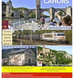 Affiche Train Historique Toulouse : sortie à Cahors le 7 mai 2022