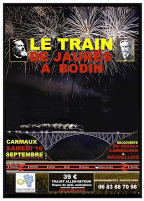 Affiche Train Historique Toulouse Le Train de Jaurès à Bodin, 16 septembre