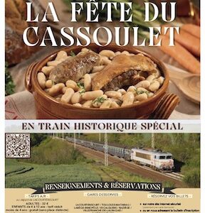 Affiche La fête du cassoulet, Train Historique Toulouse, samedi 24 août 2024
