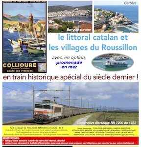 Affiche Train Historique Toulouse vers la Côte Vermeille, samedi 15 octobre 2022