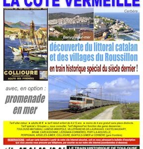 Affiche Train Historique Toulouse pour La Côte Vermeille, dimanche 16 août 2020