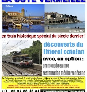 Affiche Train Historique Toulouse vers la Côte Vermeille samedi 24 juin 2017