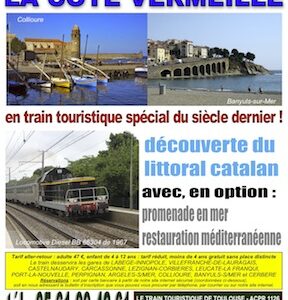 Affiche Train Historique Toulouse pour la Côte Vermeille, samedi 28 mai 2016