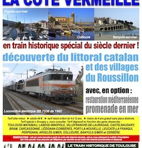 Affiche Train Historique Toulouse, samedi 30 juin 2018, La Côte Vermeille