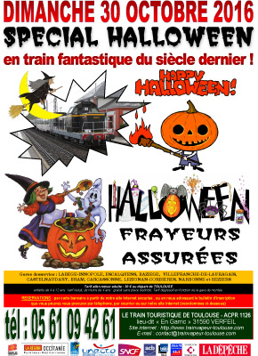 Affiche Train Historique Toulouse spécial Halloween 30 octobre 2016
