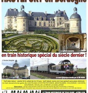 Affiche Train Historique Toulouse vers Hautefort en Dordogne, 20 mai 2017
