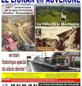 Affiche Train Historique Toulouse, samedi 28 juillet 2018, Le Lioran en Auvergne