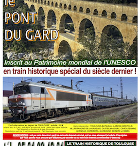 Affiche Train Historique Toulouse pour Le Pont du Gard, samedi 26 mai 2018