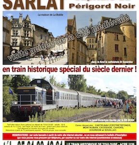 Affiche Train Historique Toulouse pour visite guidée de Sarlat le 28 octobre