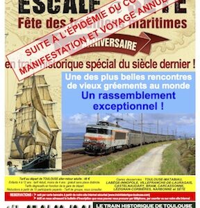 Affiche Train Historique Toulouse pour escapade et fête des maritimes 2020