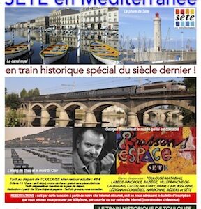 Affiche Train Historique Toulouse : excursion à Sète en Méditerranée le 14