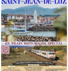 Affiche Train Historique Toulouse spécial Saint-Jean-de-Luz 21 juillet 2024