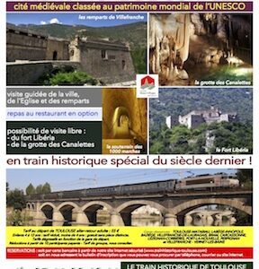 Affiche Train Historique Toulouse pour Villefranche-de-Conflent, 16 octobre 2021