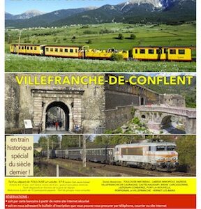 Affiche du Train Historique Toulouse Le Train Jaune samedi 4 juin 2022