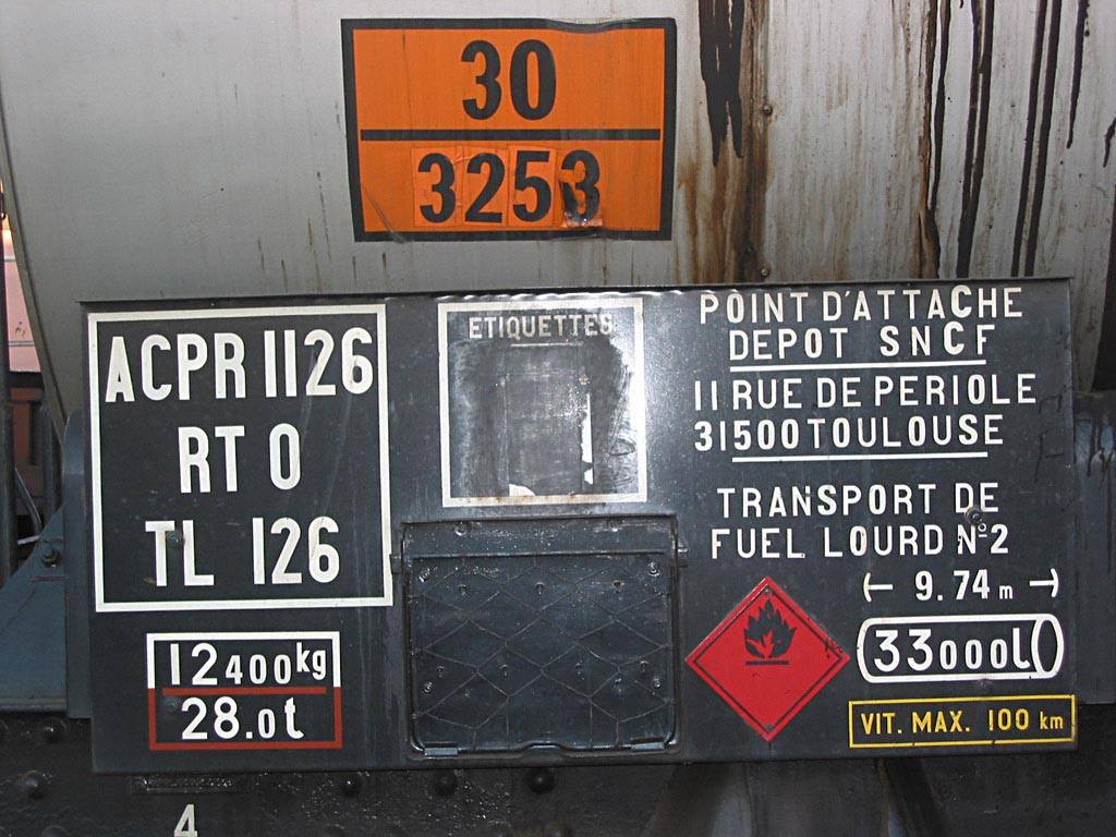 Plaque Train Historique Toulouse SNCF transport de fuel lourd 33000 L