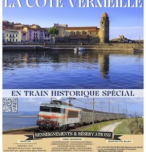 Affiche Train Historique Toulouse La Côte Vermeille samedi 27 septembre 2025