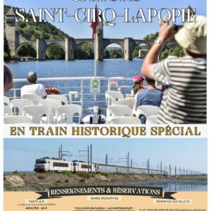 Affiche Train Historique Toulouse : Cahors et Saint-Cirq-Lapopie, 12 septembre