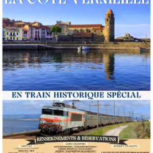 Affiche Train Historique Toulouse pour La Côte Vermeille, samedi 10 octobre 2026