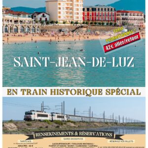 Affiche Train Historique Toulouse : excursion à Saint-Jean-de-Luz le 8 août 2026
