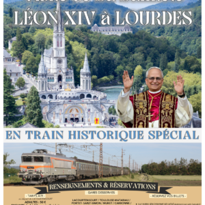Affiche Train Historique Toulouse : visite de Léon XIV à Lourdes le 27